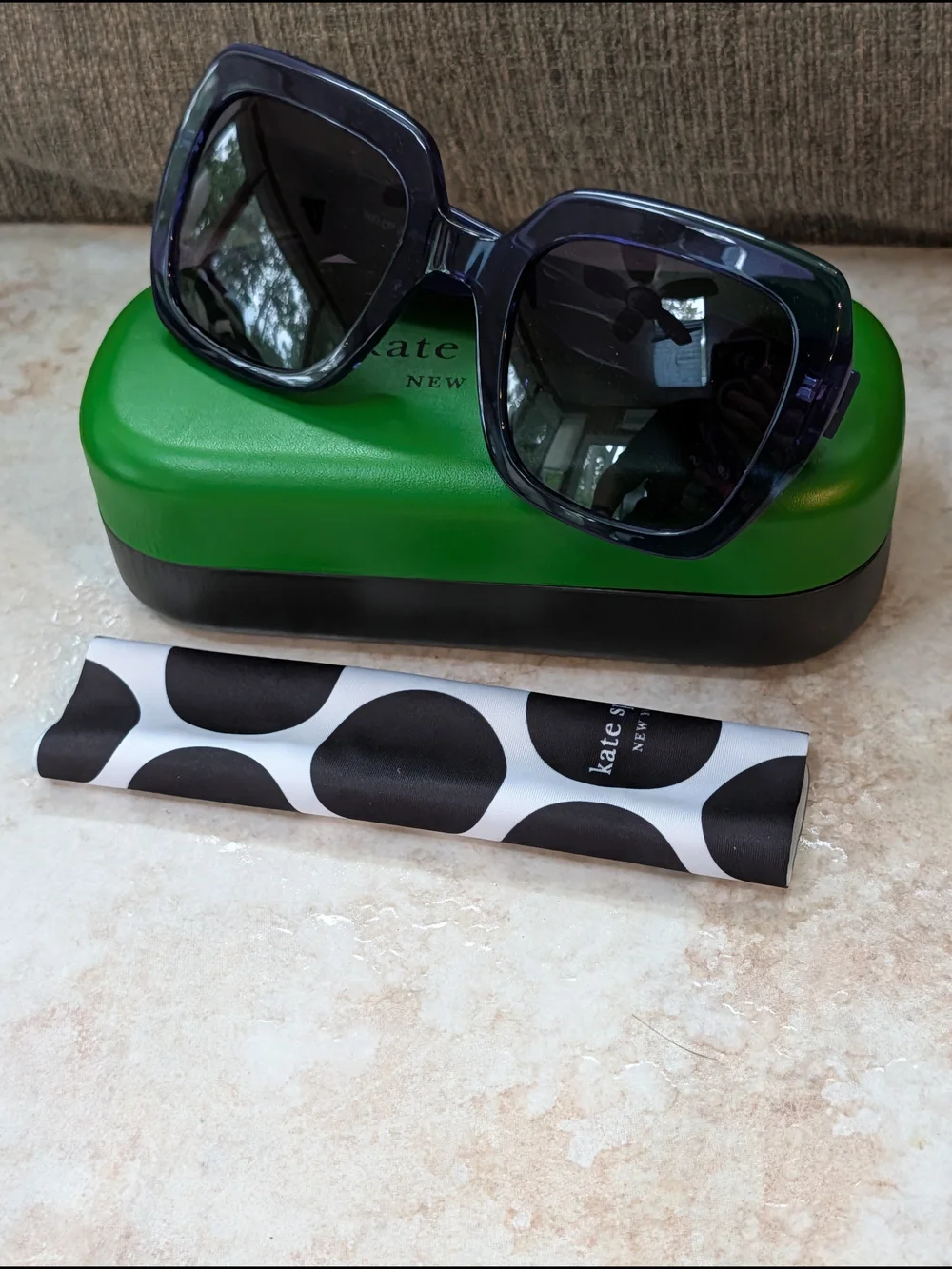 Kate Spade Naomi Blue Square Sunglasses NWOT